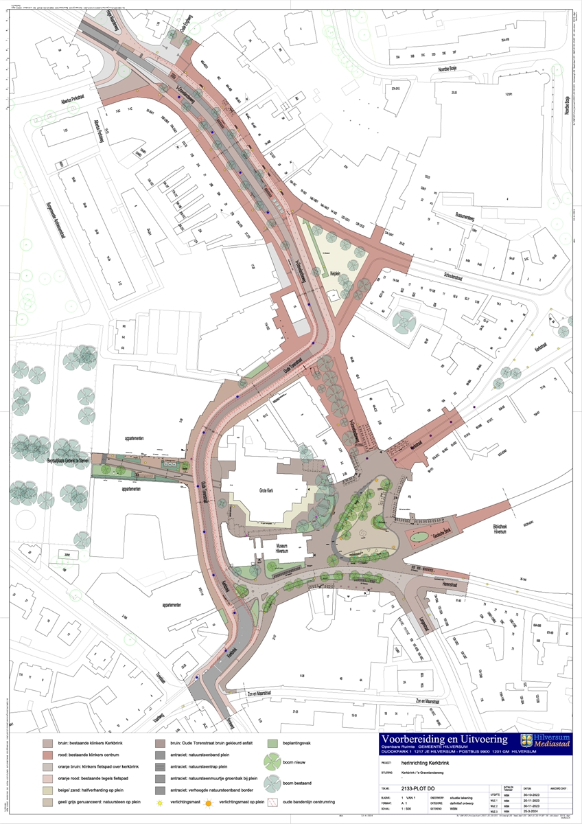 Ontwerp Kerkbrink, Oude Torenstraat en 's Gravelandseweg